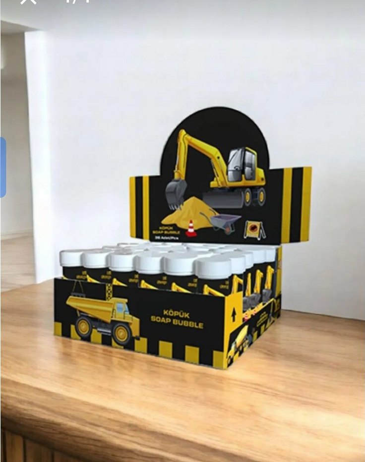 Sarı İnşaat Temalı Köpük Baloncuklar - Görsel 2