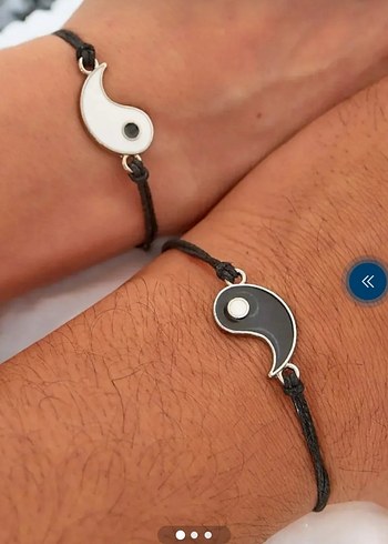 Elastik Siyah Yin Yang Bileklik Seti - Görsel 2