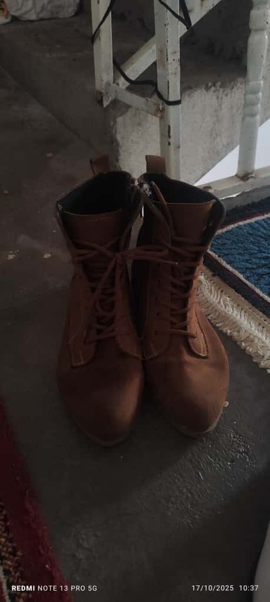 Kahverengi Süet Topuklu Kadın Bot - Görsel 3