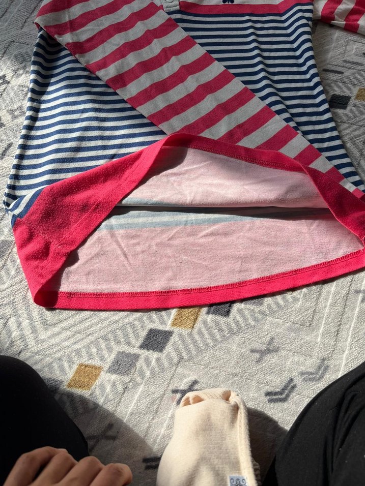 Renkli Çizgili Kısa Kollu Polo Tişört - Görsel 3