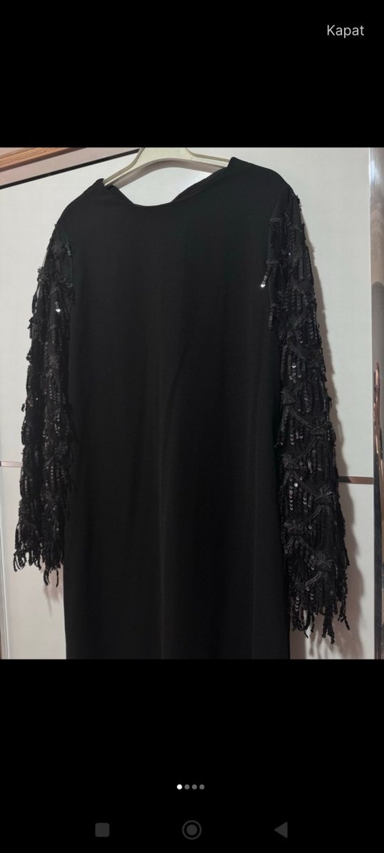 Siyah Uzun Kollu Gotik Uzun Elbise - Görsel 2