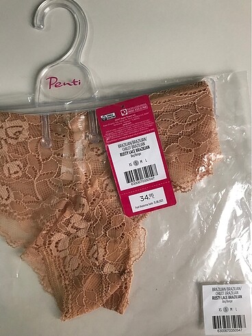s Beden ten rengi Renk Penti bej brazilian slip