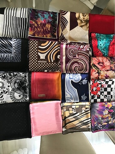 17 adet vintage eşarp