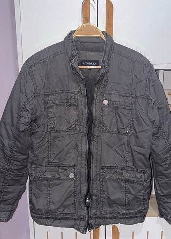LC Waikiki Koyu Gri Kapitone Ceket