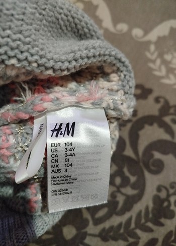 Bohem Gri Örgü Kız Panço - Görsel 2