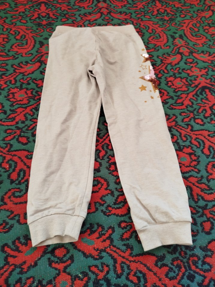 Nakışlı Gri Kız Çocuk Salaş Tayt - Görsel 3