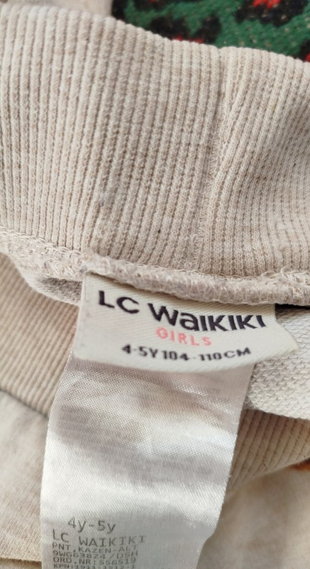 Nakışlı Gri Kız Çocuk Salaş Tayt - Görsel 4