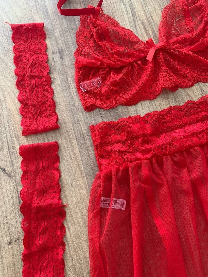 KIRMIZI ETEKLİ TAKIM - Görsel 5