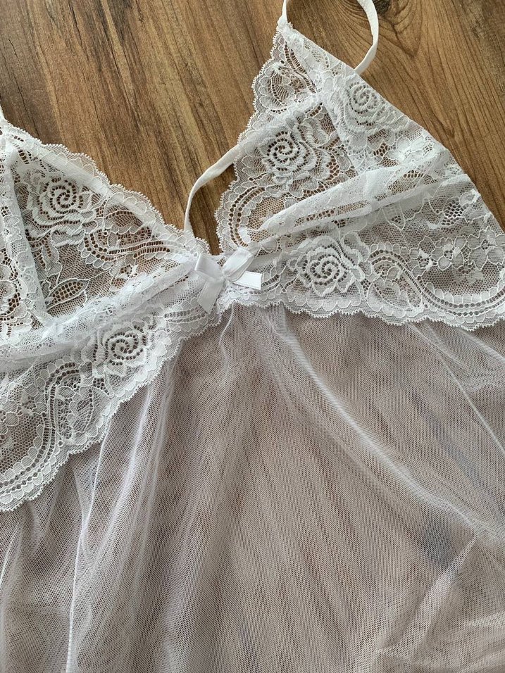 Beyaz Kadın Gecelik - Görsel 4