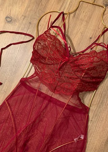 BORDO SIRT DETAYLI GECELİK - Görsel 5