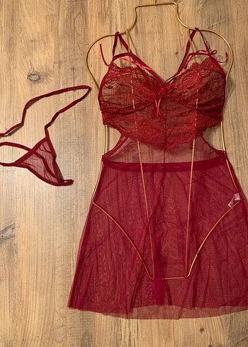 BORDO SIRT DETAYLI GECELİK - Görsel 3