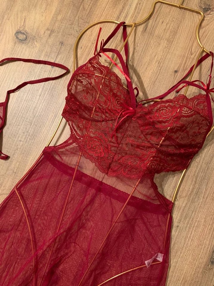 BORDO SIRT DETAYLI GECELİK - Görsel 5