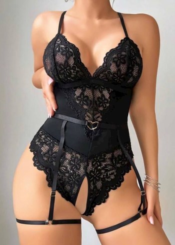 Siyah Dantel Detaylı Büstiyer - Görsel 2