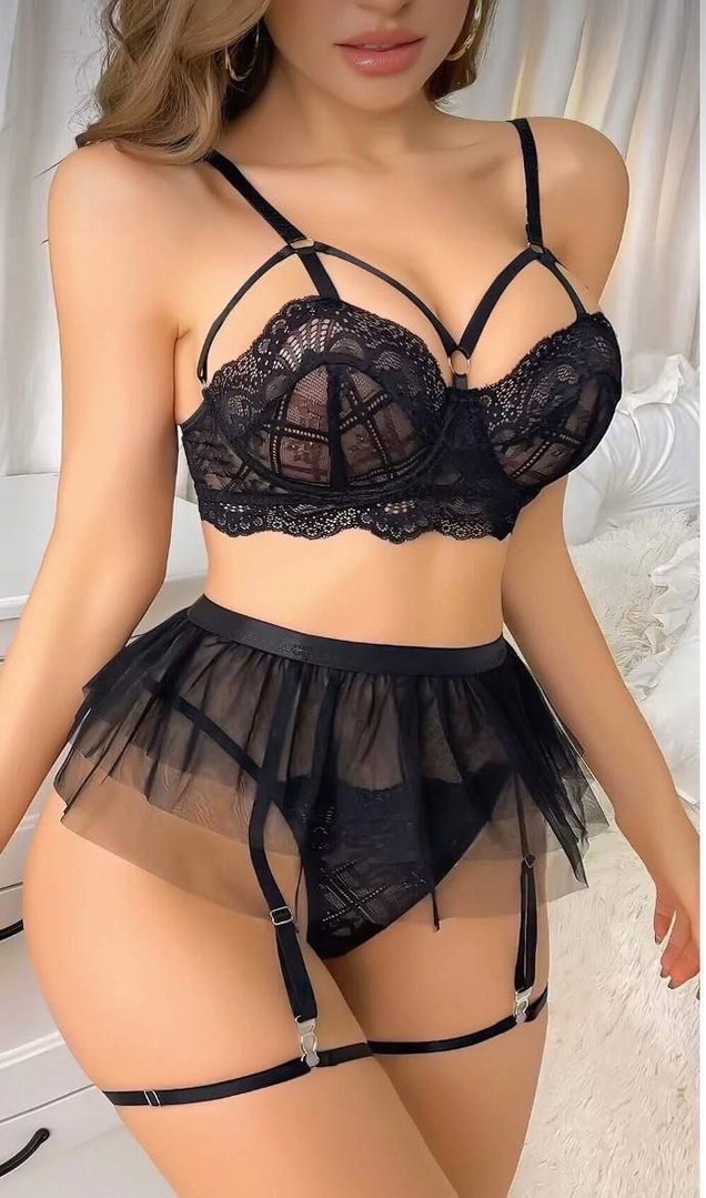 Dantel İşlemeli Siyah Straplez Goth Büstiyer - Görsel 2