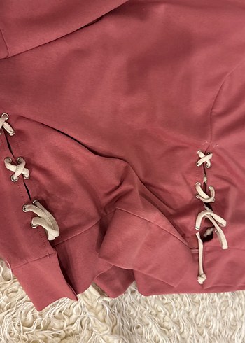 Diğer Bordo Zincir Detaylı Uzun Kollu Sweatshirt