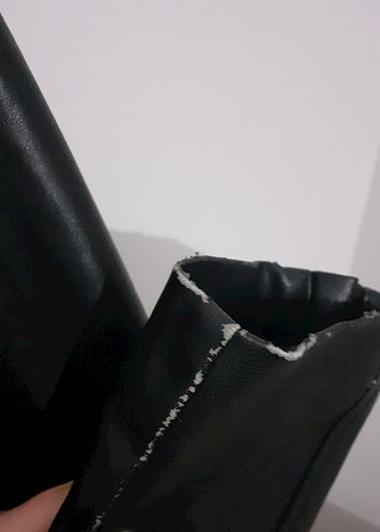l Beden siyah Renk Stradivarius Oversize Deri Biker Ceket