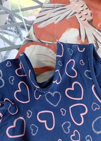 LC Waikiki Kız Çocuk Baskılı Mavi Atlet - Görsel 2