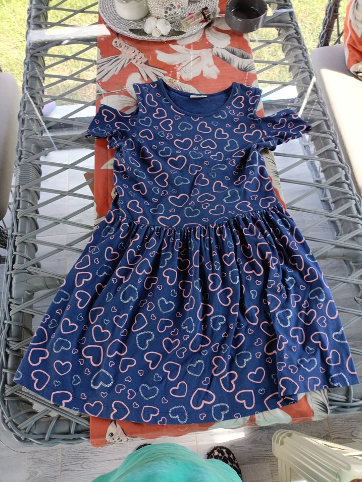 LC Waikiki Kız Çocuk Baskılı Mavi Atlet - Görsel 3