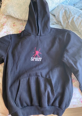 Kapüşonlu Siyah Kadın Sweatshirt