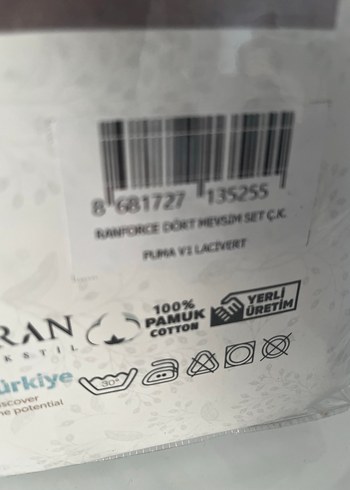 Beden gri Renk CLASY Gri Desenli Nevresim Takımı