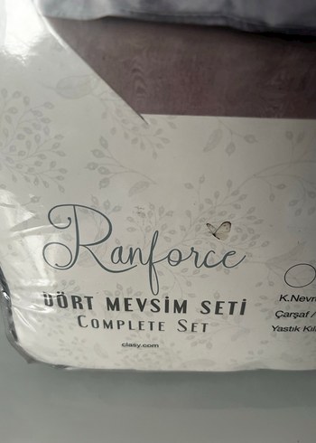 Diğer CLASY Gri Desenli Nevresim Takımı