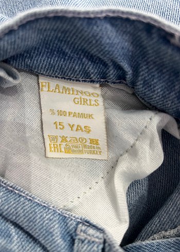 Mavi Bol Kesim Düğmeli Jean - Görsel 9