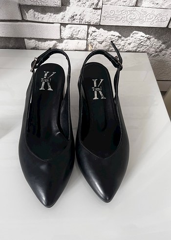 Siyah Tokalı Kadın Topuklu Ayakkabı - Görsel 6