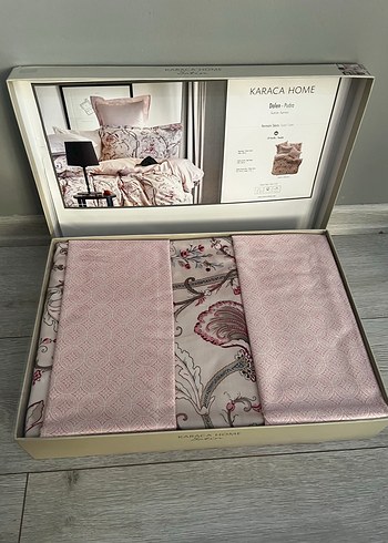 Karaca Home Pembe Gri Desenli Nevresim Takımı
