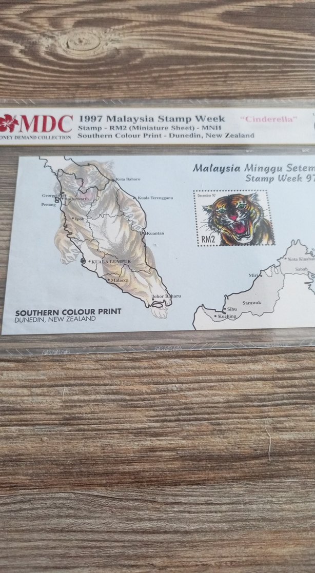 1997 Malezya Pul Haftası Temalı Özel Puanlı Tam Set Pul - Görsel 3