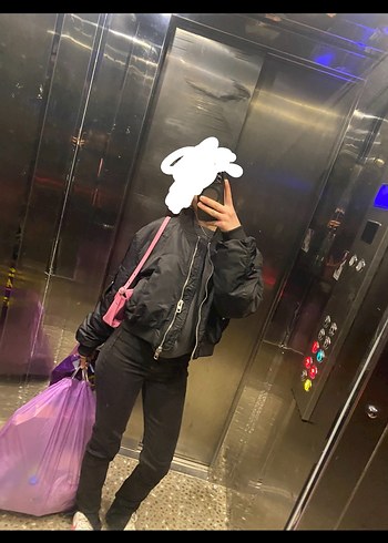 Pull and Bear Siyah Şeffaf Sokak Stili Kadın Ceket