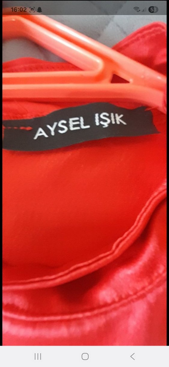 kırmızı e Parlak Drapeli Uzun Kadın Abiye - Görsel 4