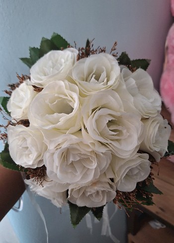 Dantel Detaylı Beyaz Gelin Çiçeği - Görsel 2