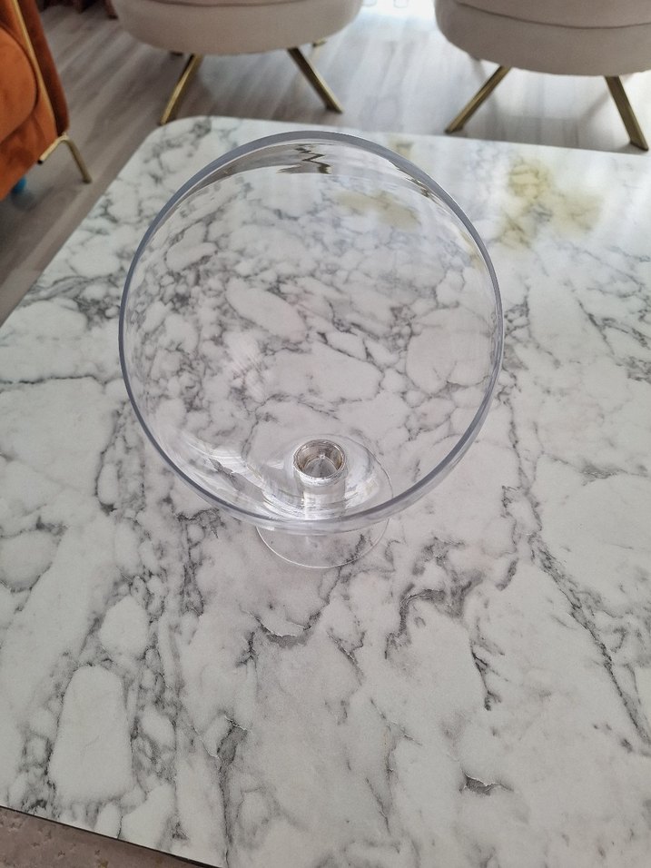 Eğimli Tasarımlı Şeffaf Ayaklı Bardak - Görsel 3