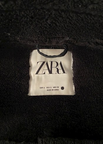 Zara Kürklü Siyah Deri Biker Ceket