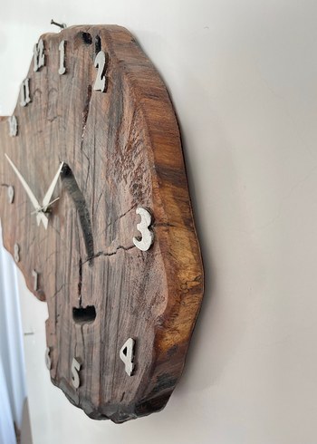 Kendınız özel yaptırdığınız Kahverengi Doğal Ahşap Duvar saati - Görsel 3