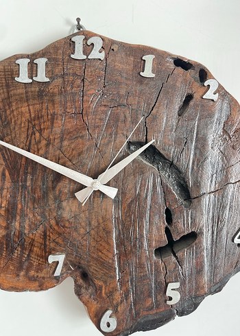 Kendınız özel yaptırdığınız Kahverengi Doğal Ahşap Duvar saati - Görsel 2