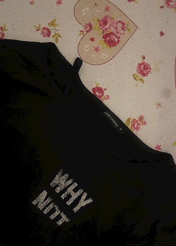 Siyah Baskılı Kadın Tişört - Görsel 5