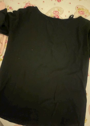 Siyah Baskılı Kadın Tişört - Görsel 6