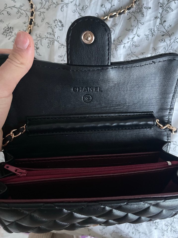 Siyah Zincir Detaylı Chanel Deri Çanta - Görsel 3