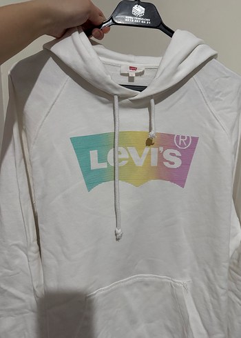 Levis Levi S Beyaz Kapusonlu Rahat Sweatshirt