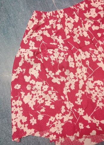 Koton Pembe Renkli Mini Volanlı Etek