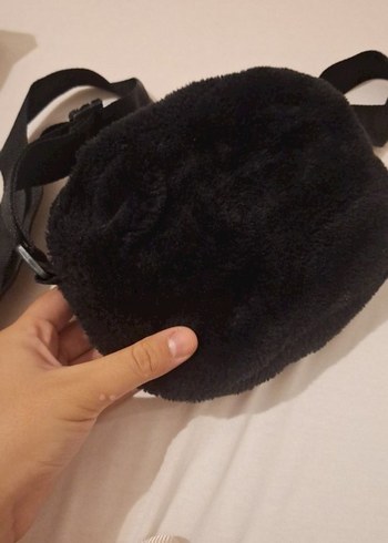 Diğer Kadın Siyah Fermuarlı omuz cantasi