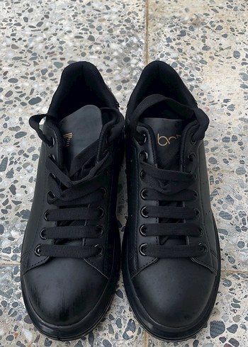 Diğer Siyah Deri Sneaker