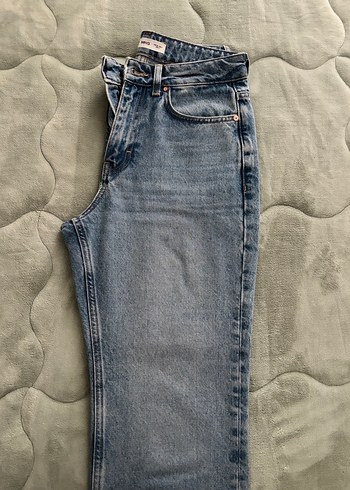 s Beden Mango Renkli Rahat Kesim Kadın Denim Pantolon