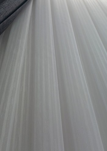 çizgili Beyaz Modern Tül Perde - Görsel 2