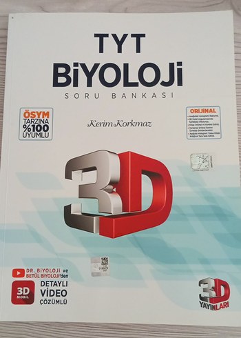 TYT Biyoloji Soru Bankası 3D Video Çözümlü