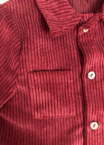 Bordo Erkek Çocuk Uzun Kollu Gömlek - Görsel 3