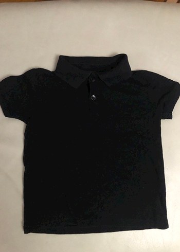 Erkek Çocuk Siyah Kısa Kollu Polo Tişört - Görsel 2