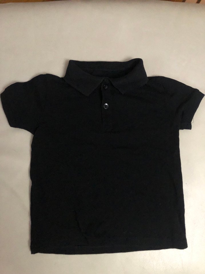 Erkek Çocuk Siyah Kısa Kollu Polo Tişört - Görsel 2