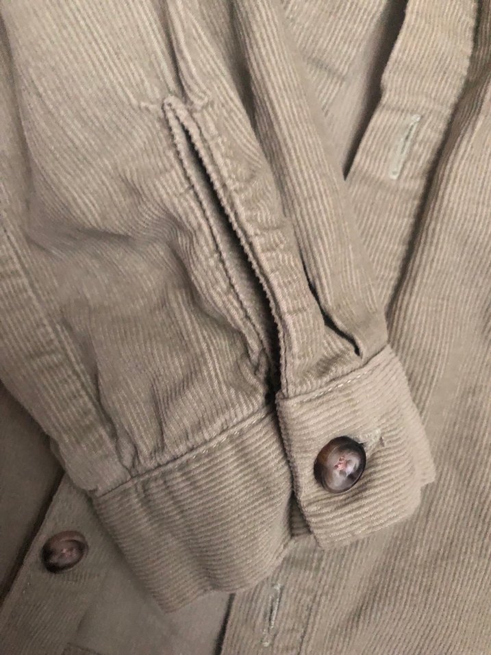 Erkek Çocuk Haki Keten Uzun Kollu Gömlek - Görsel 4